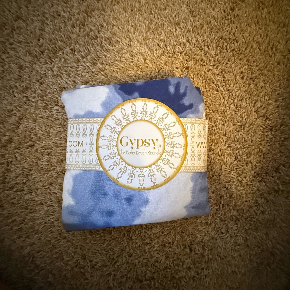 Gypsy Boho Beach Roundie - Blue Tie-Dye